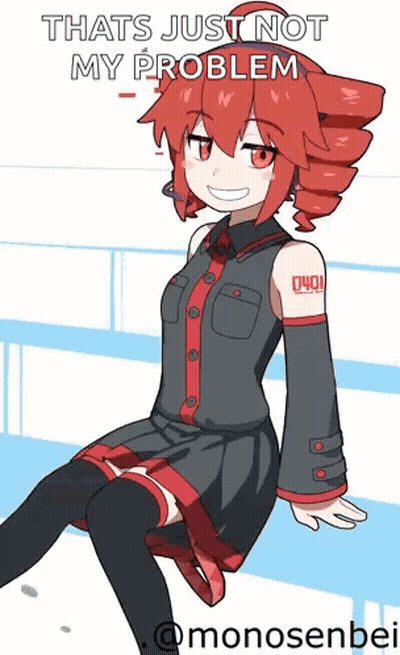Girl With Red Hair Saying That's Just Not My Problem GIF