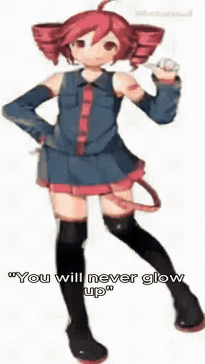 Girl With Red Hair Saying You Will Never Glow Up GIF
