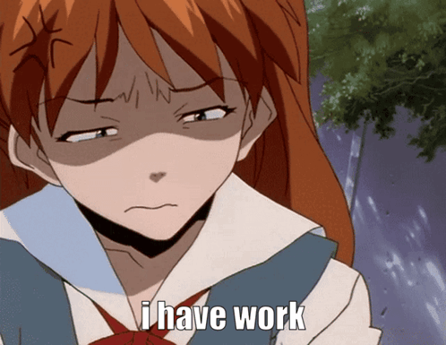 Girl With Red Hair Says I Have Work GIF