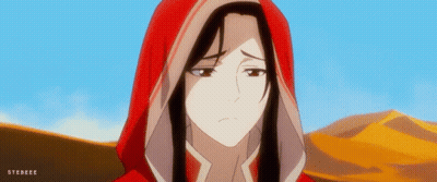 Girl With Red Hood In Desert GIF