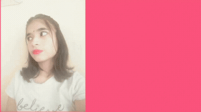Girl With Red Lipstick Next To Really GIF