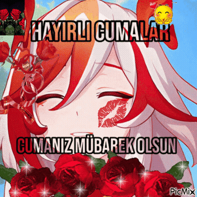 Girl With Red Roses Hayirli Cumalar Cumamiz Mubarek Olsun GIF