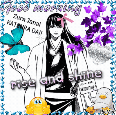 Girl With Rise And Shine Sign GIF