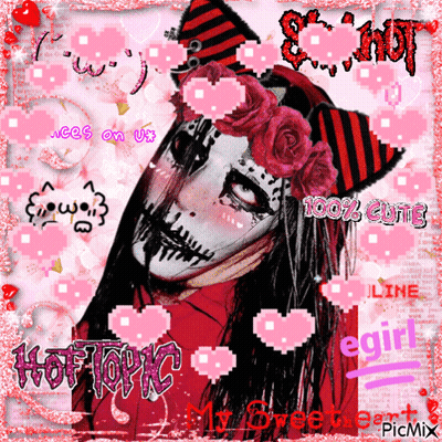 Girl With Roses In Hair Hot Topic GIF