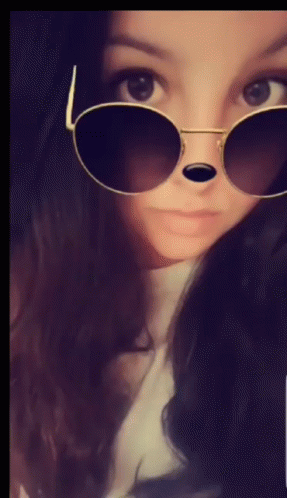 Girl With Round Sunglasses GIF