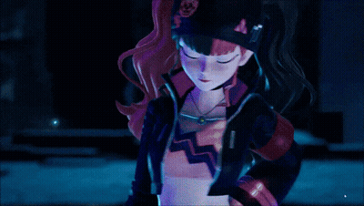 Girl With S On Chest Pointing GIF