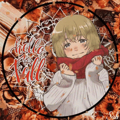 Girl With Scarf Saying Hello Fall GIF