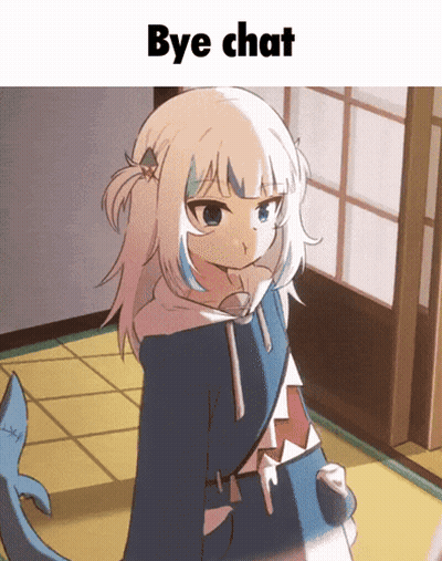 Girl With Shark Tail Saying Bye Chat GIF