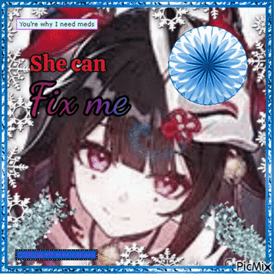 Girl With She Can Fix Me Text GIF