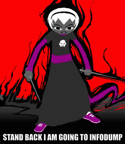 Girl With Skull Shirt Saying Stand Back I Am Going To Infodump GIF