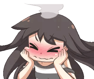 Girl With Smoke Coming Out Of Head Making Face Sticker