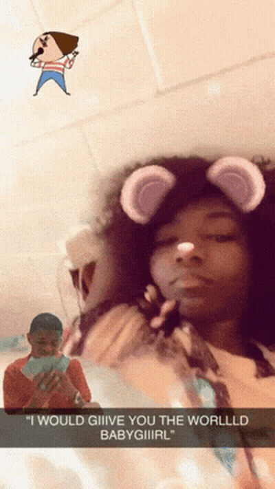 Girl With Snapchat Filter Saying I Would Giiiive You The Worldld Babygiiirl GIF
