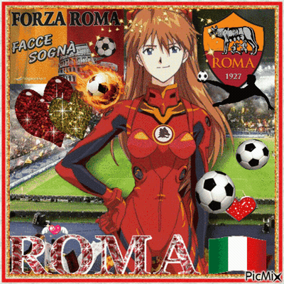 Girl With Soccer Ball Saying Roma GIF