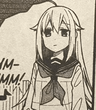 Girl With Speech Bubble Saying Im Mm GIF