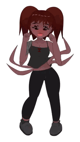 Girl With Spider On Chest Sticker