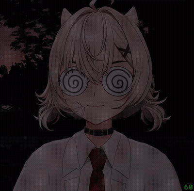 Girl With Spiral Eye In Video Game GIF