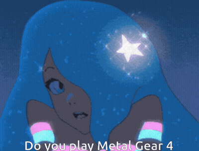 Girl With Star In Hair Do You Play Metal Gear 4 GIF