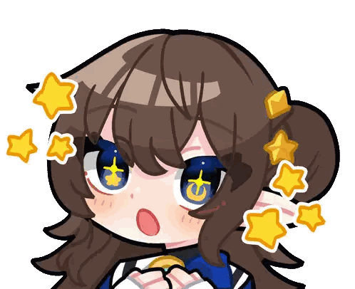 Girl With Stars On Head Sticker