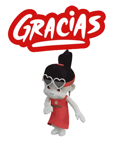 Girl With Sunglasses And Gracias Sign Sticker