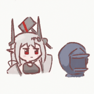 Girl With Sword And Lightning Bolt Speech Bubble GIF