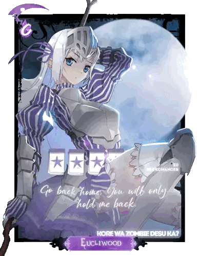 Girl With Sword Saying Go Back Home Sticker