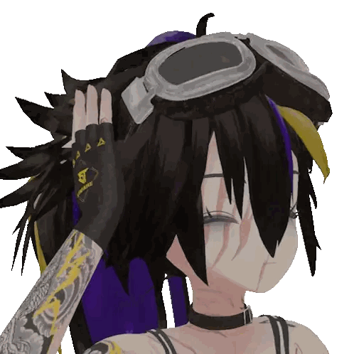 Girl With Tattoo And Snake Glove Sticker
