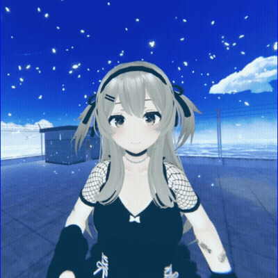 Girl With Tattoo In Snowy Sky GIF