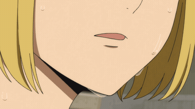 Girl With Tear Coming From Mouth GIF