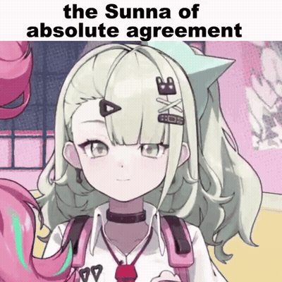 Girl With Text The Sunna Of Absolute Agreement GIF