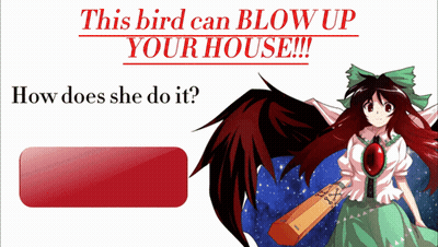 Girl With Text This Bird Can Blow Up Your House GIF