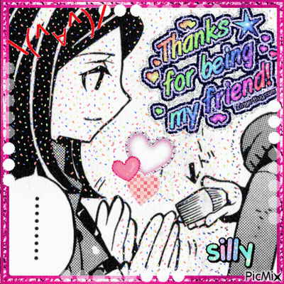 Girl With Thanks For Being My Friend GIF