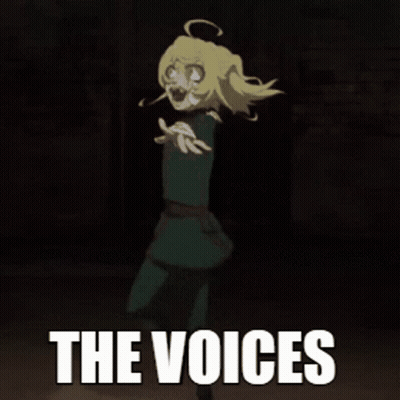 Girl With The Voices Text GIF