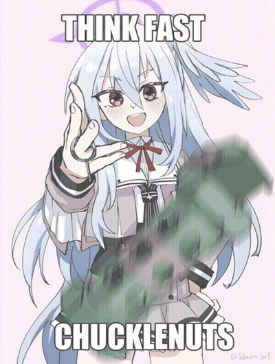 Girl With Think Fast Chucklenuts GIF