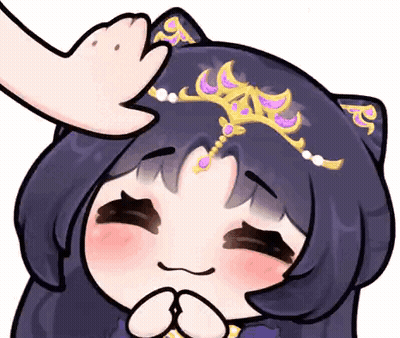 Girl With Tiara Being Patted On Forehead GIF