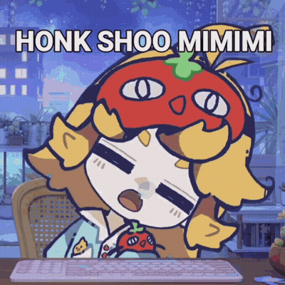 Girl With Tomato On Head Honk Shoo Mimimi GIF