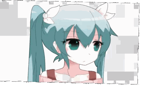 Girl With Two Ponytails And Blue Eyes Sticker