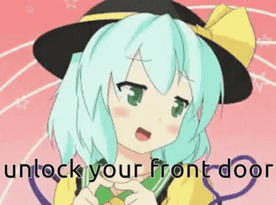 Girl With Unlock Your Front Door GIF