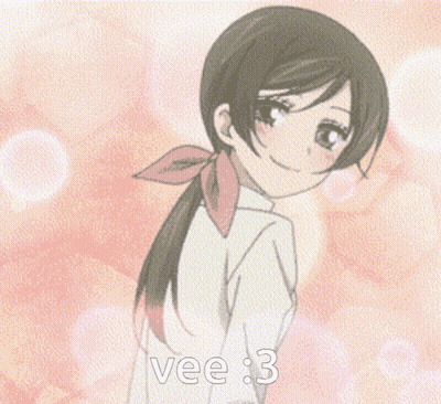 Girl With Vee 3 GIF