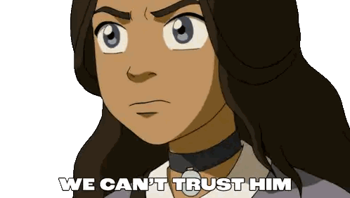 Girl With We Can't Trust Him Sticker