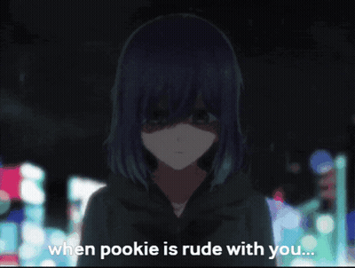 Girl With When Pookie Is Rude Text GIF