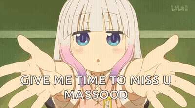Girl With White And Pink Hair Giving Time To Miss U GIF