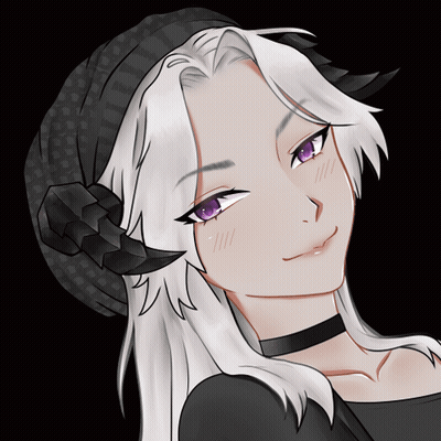 Girl With White Hair And Black Hat GIF