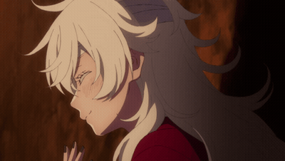 Girl With White Hair And Black Nails GIF