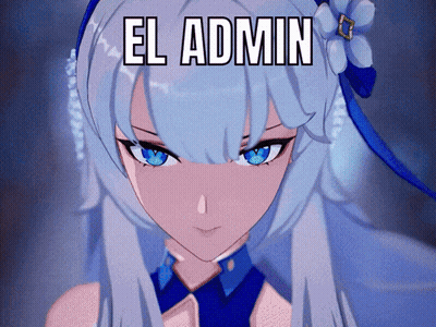 Girl With White Hair And Blue Eyes Says El Admin GIF