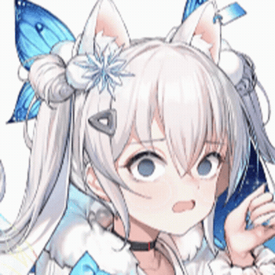 Girl With White Hair And Blue Eyes Wearing Choker GIF