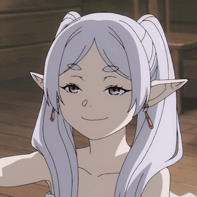 Girl With White Hair And Ears GIF