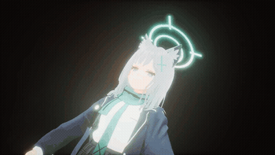 Girl With White Hair And Halo GIF