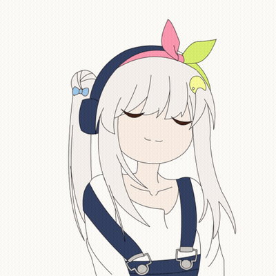 Girl With White Hair And Headphones GIF