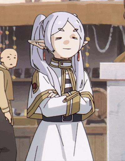 Girl With White Hair And Ponytail GIF