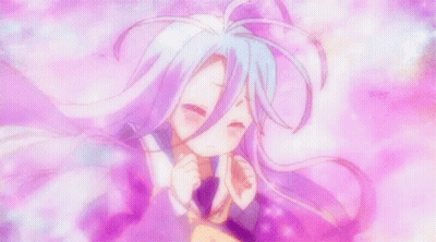 Girl With White Hair And Purple Eyes GIF
